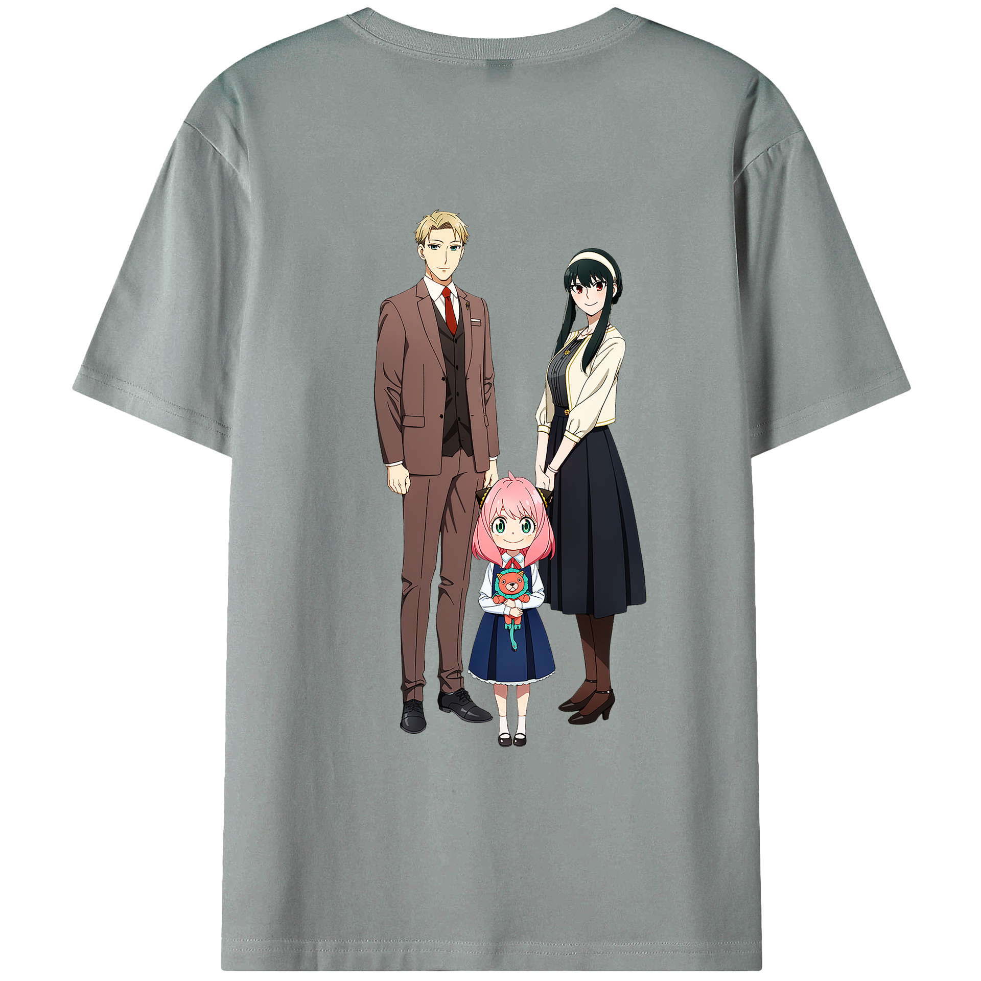 （画像用） SPY×FAMILY间谍家家酒 綿100％ メンズ半袖Tシャツ（バックプリント） 通気性